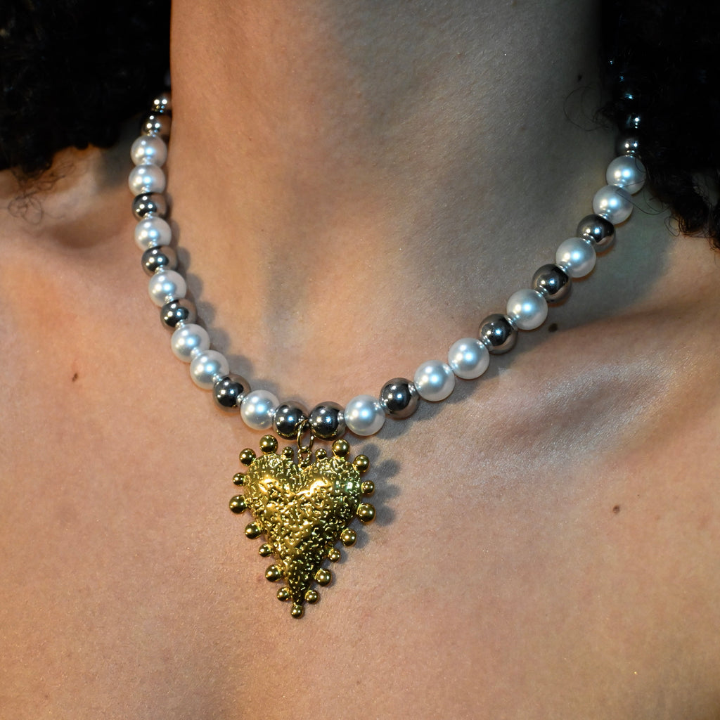 Dotted Heart Necklace