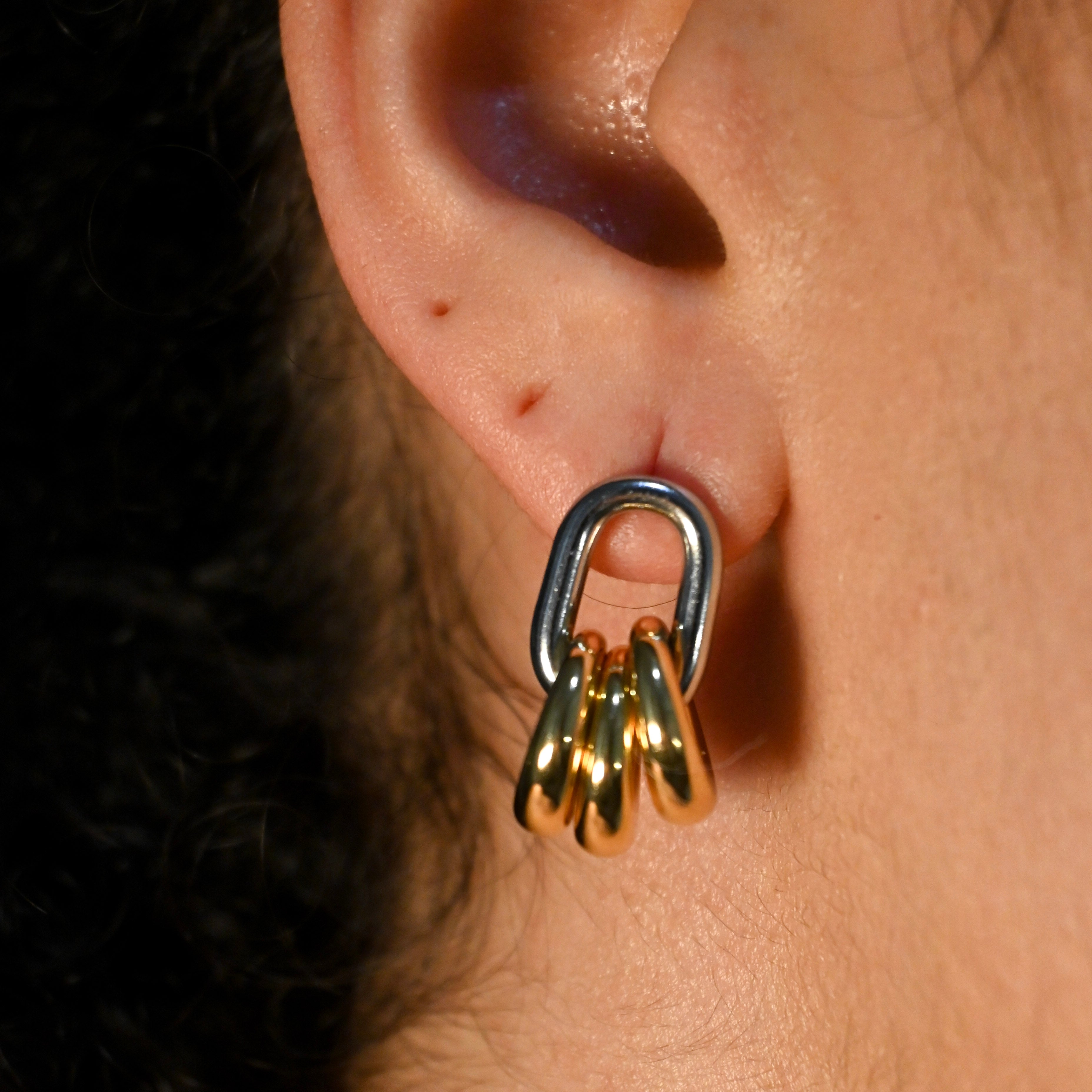 Mixed Chains Earring