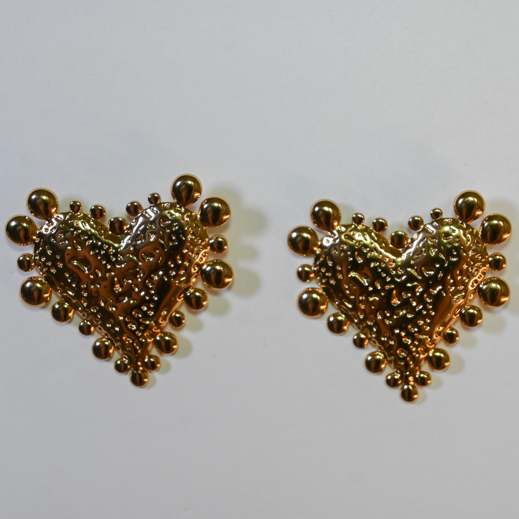 Dotted Heart Earrings