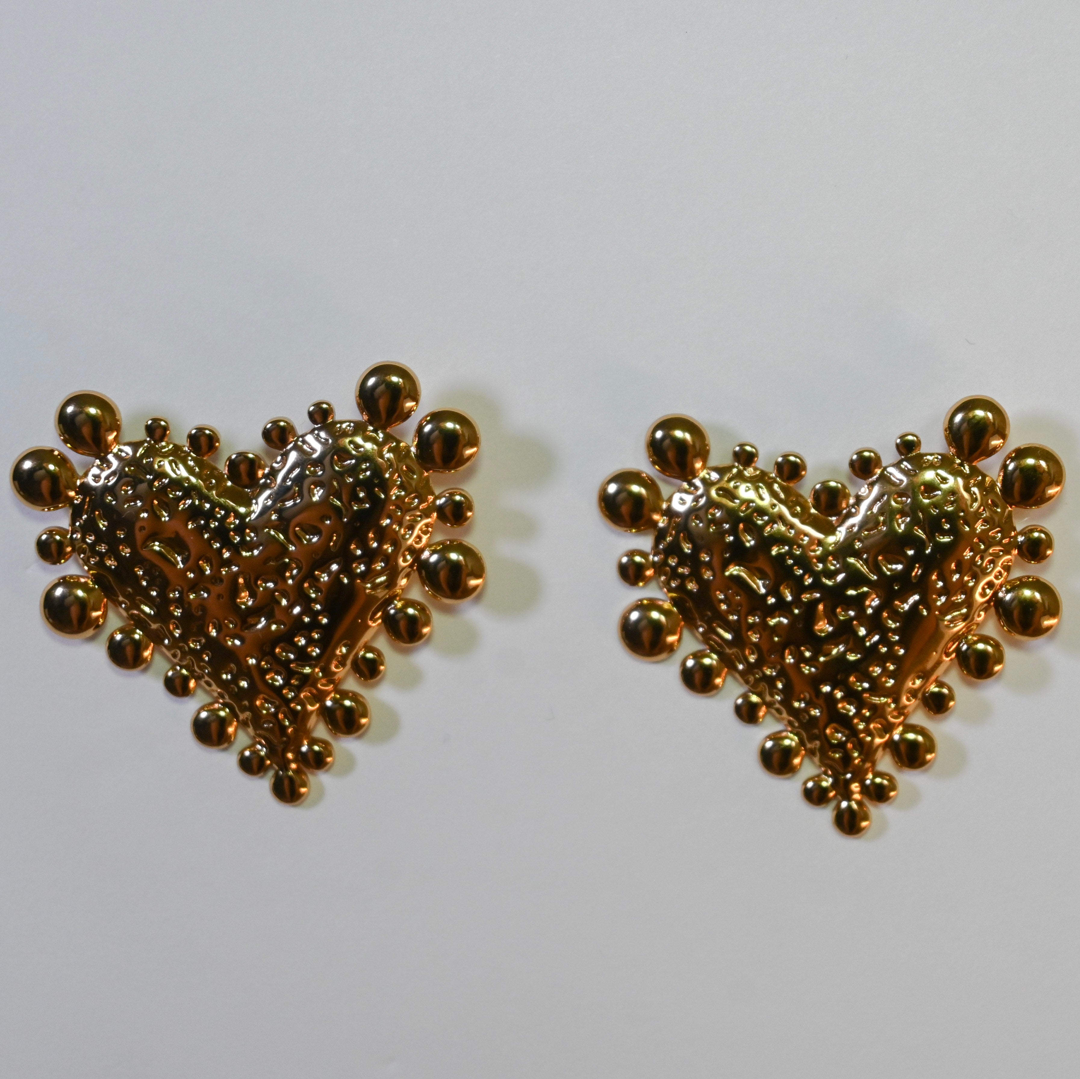 Dotted Heart Earrings
