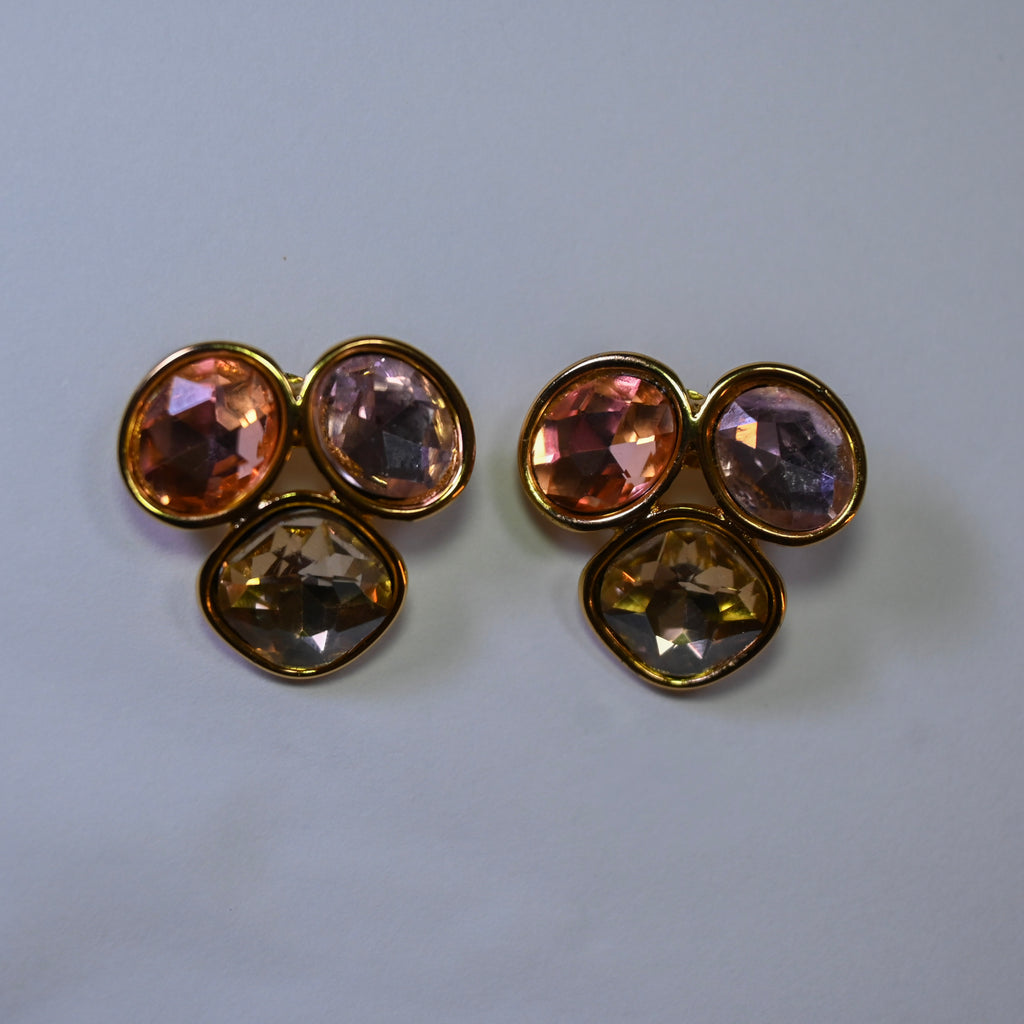 Pink Stones Earring