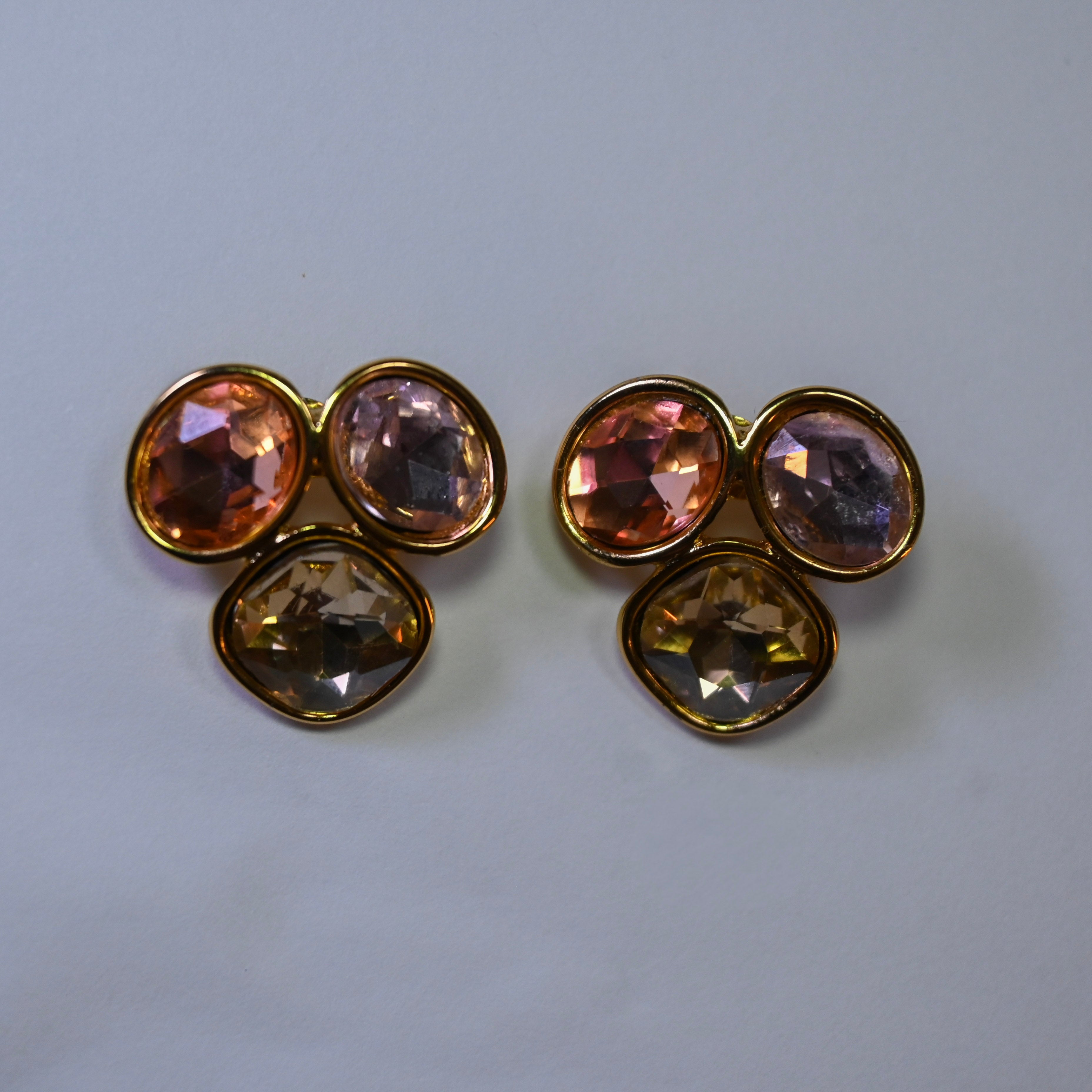 Pink Stones Earring